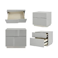 Janice Night Stand - Cool Grey