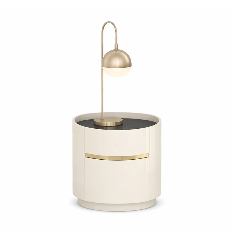 Zelie Glossy 2 Drawer Nightstands
