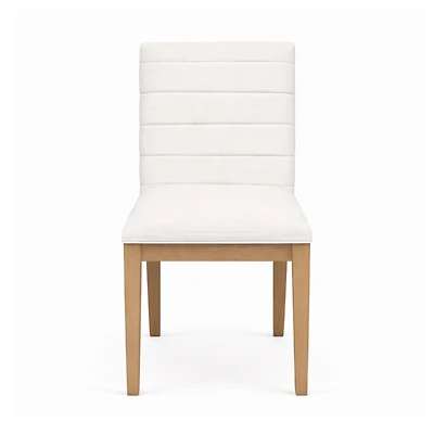 Sumire Solid Wood Dining Chair in Ginger and Natural Linen