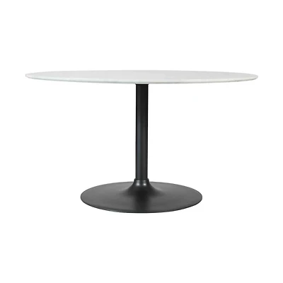 Rowan 42" Round Marble Pedestal Dining Table