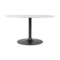 Rowan 42" Round Marble Pedestal Dining Table