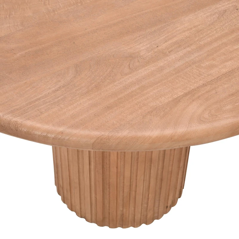 Breck 84" Double Pedestal Dining Table – Natural Oak