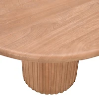 Breck 84" Double Pedestal Dining Table – Natural Oak