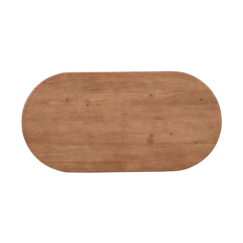 Breck 84" Double Pedestal Dining Table – Natural Oak
