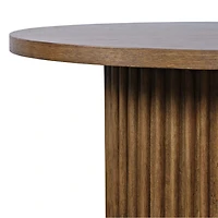 Auden 40" Round Fluted Coffee Table – Chestnut