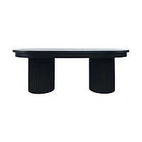 Auden 84"-102" Extendable Oval Dining Table – Black