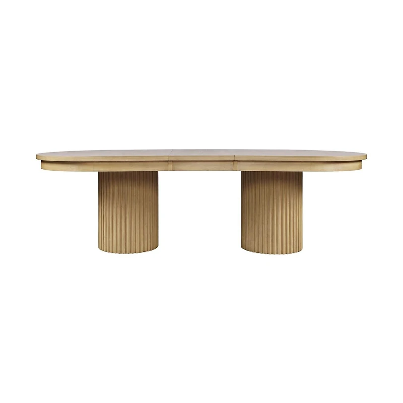 Auden 101" Double Pedestal Dining Table – Natural Oak Finish