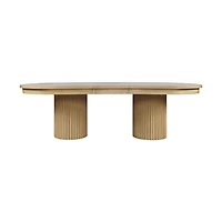 Auden 101" Double Pedestal Dining Table – Natural Oak Finish