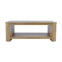 Janzen Castered Oak Coffee Table – Cascade Oak