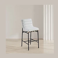 Ryna Boucle Fabric Counter Stool - Cream