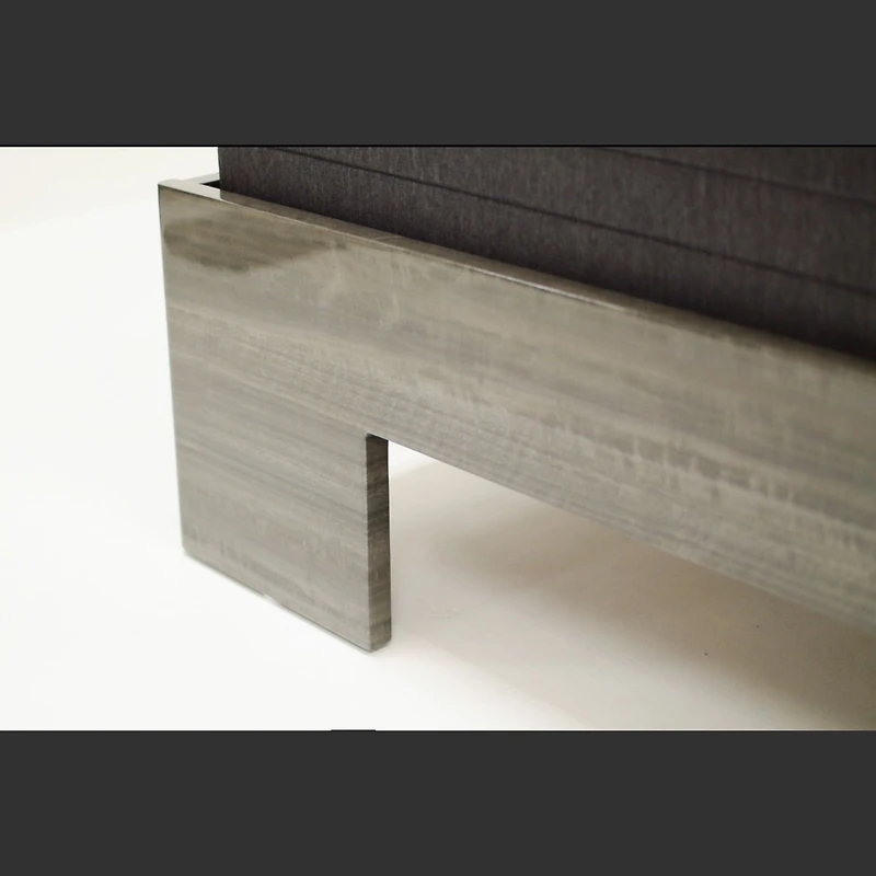 Benson Grey/ Brown Glossy Finish King Bed no storage