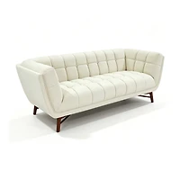 Kitsilano 3-Seater Premium Velvet Sofa – Beige
