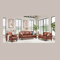 Austra Genuine Leather Accent Chair