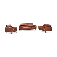 Jammie Genuine Leather Loveseat