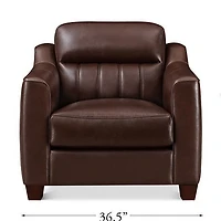Nolan Genuine Leather Accent Chair