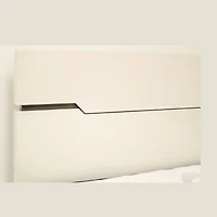 Benson Grey/ Brown Glossy Finish King Bed no storage