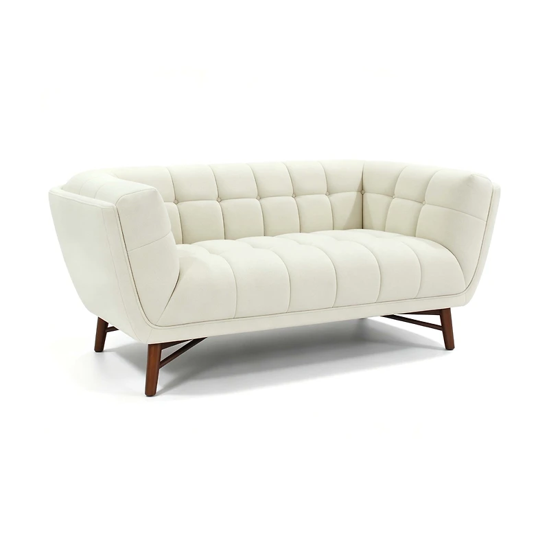 Kitsilano 2-Seater Premium Velvet Loveseat – Beige