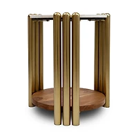Kambry Side Table with Marble Top