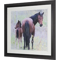 A Watchful Bond Framed Art Print Matted under Glass