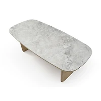 Amsden Wooden Base and Ceramic Top Dining Table
