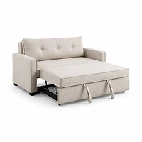 Argyle Performance Fabric Pull-Out Sofa Bed – Oatmeal