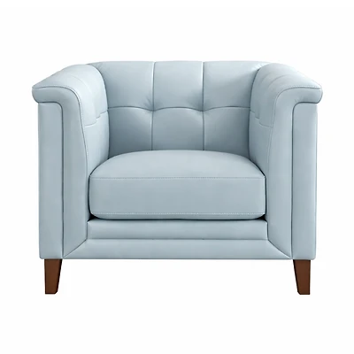 Arvon Genuine Leather Accent Chair