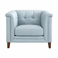Arvon Genuine Leather Accent Chair