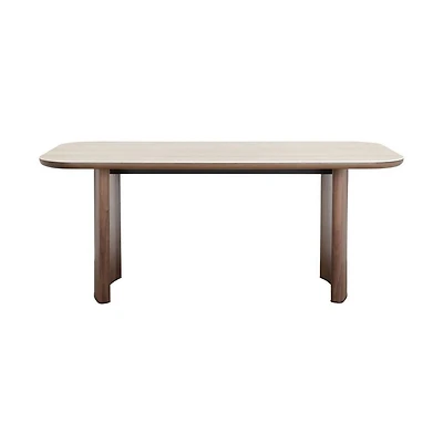 Atticus Dining Table with Travertine Ceramic Top