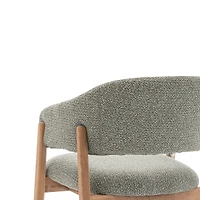Brina Dining Chair – Mint Green Upholstery & Natural Wood Frame