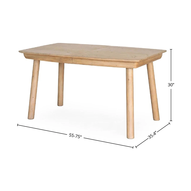Kerrin Extension Dining Table (55"/75") - Sundried Wheat