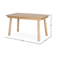 Kerrin Extension Dining Table (55"/75") - Sundried Wheat