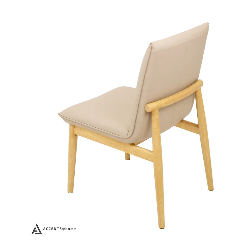 Barnes Genuine Leather Dining Chair - Light Mocha