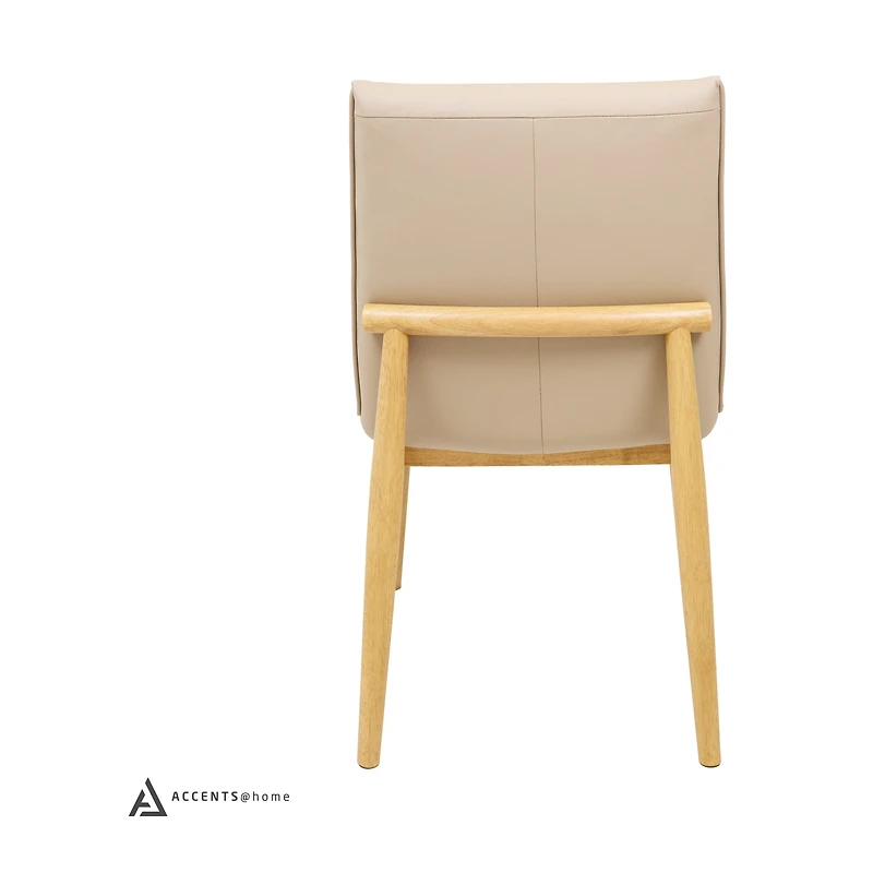 Barnes Genuine Leather Dining Chair - Light Mocha