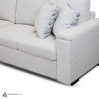 Bjorn Right Pull Out Sleeper Sectional - Quartz - Large