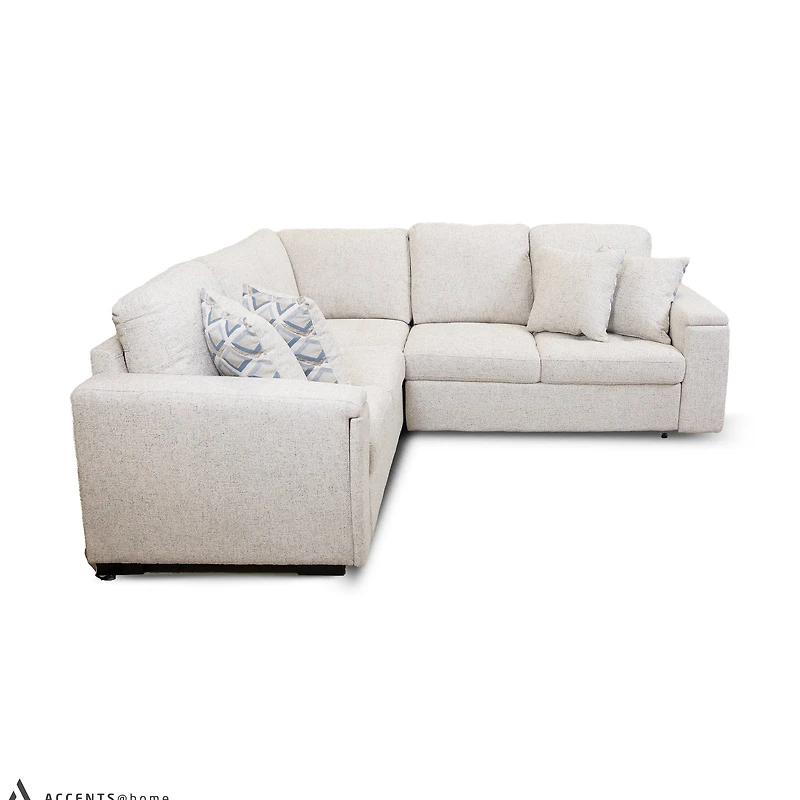 Bjorn Right Pull Out Sleeper Sectional - Quartz - Large