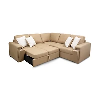 Bjorn Left Pull Out Sleeper Sectional - Soybean - Large