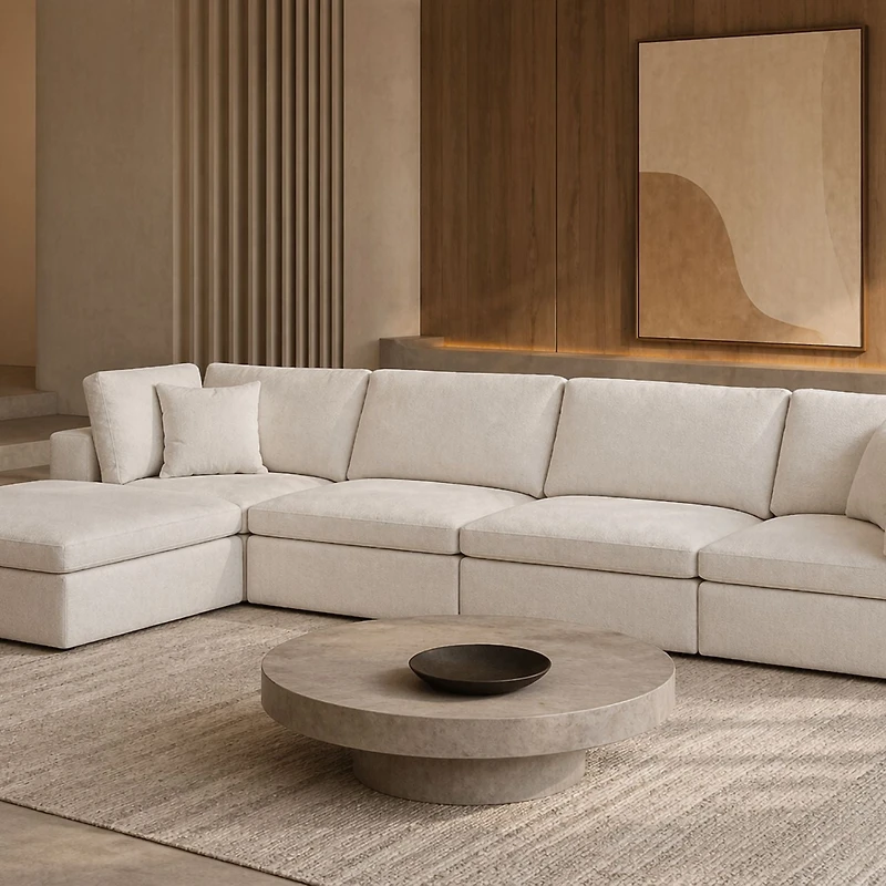 Blanca Modular Fabric Ottoman