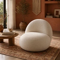 Bula Swivel Accent Chair - Mellow Ivory