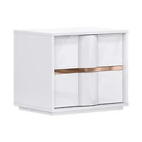 Ondine White Glossy Night Stand