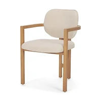 Carlisle Curved Cream Dining Chair