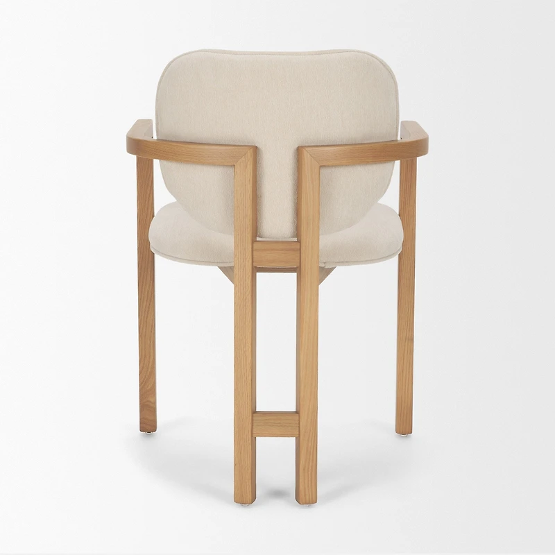 Carlisle Curved Cream Dining Chair