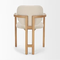 Carlisle Curved Cream Dining Chair
