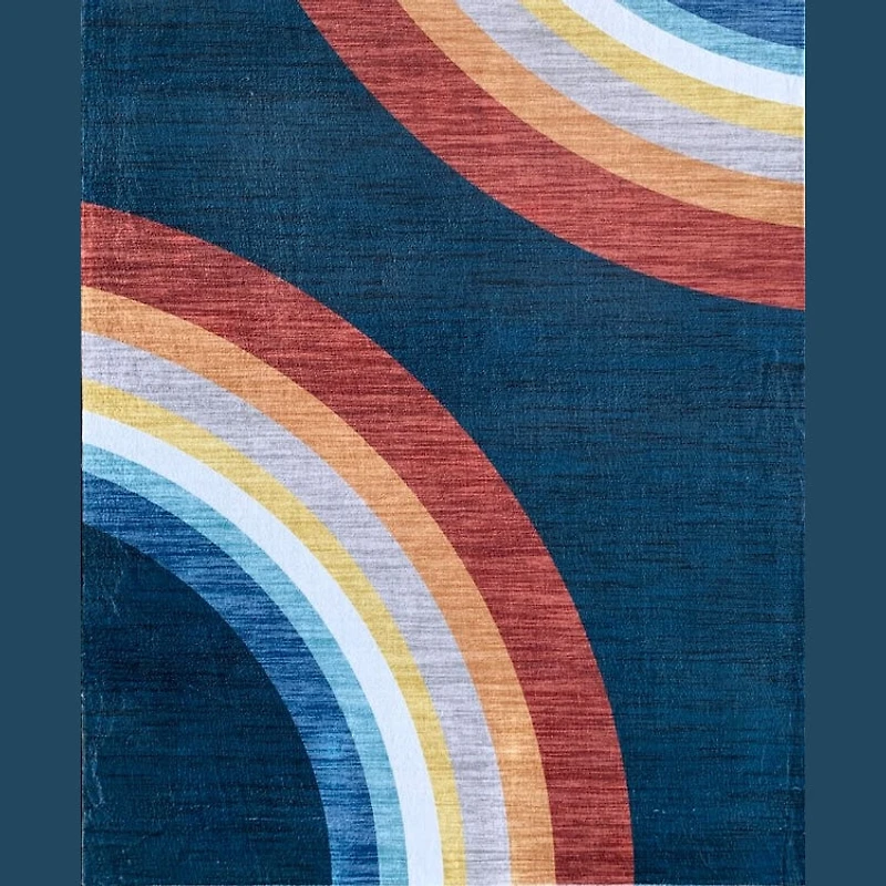 Daisy Navy Floral Area Rug