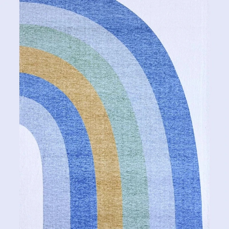 Daisy Sky Blue Floral Accent Rug