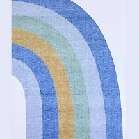 Daisy Sky Blue Floral Accent Rug