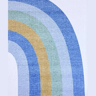 Daisy Sky Blue Floral Accent Rug