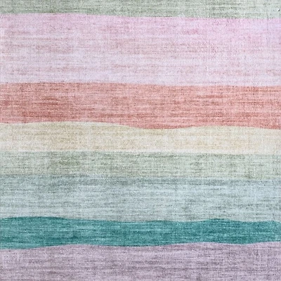Soft Pink Daisy Blossom Area Rug
