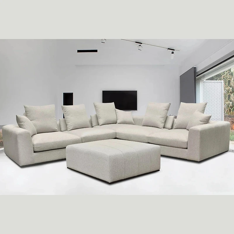 Cresswyn Ottoman - Alba Stone