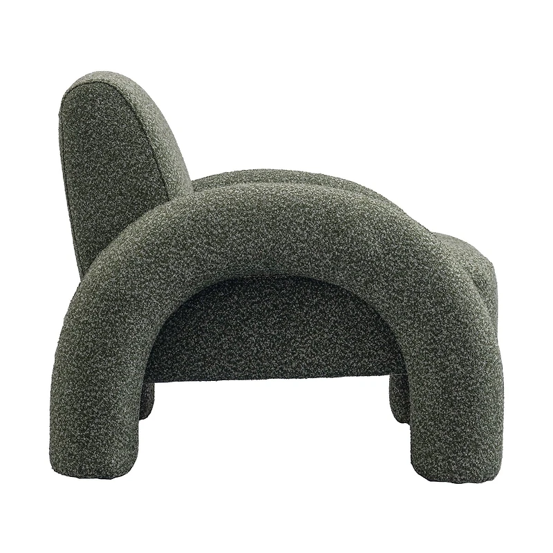Leni Premium Boucle Accent Chair – Green