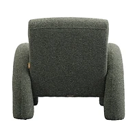 Leni Premium Boucle Accent Chair – Green